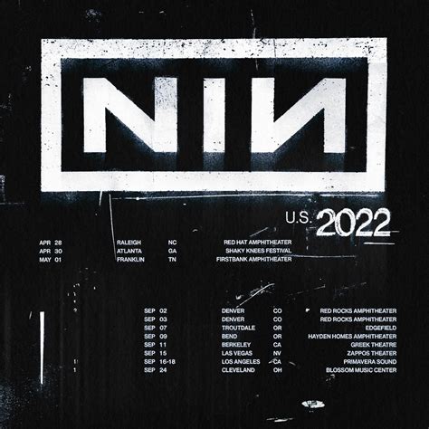 Nine inch nails tour 2024. Things To Know About Nine inch nails tour 2024. 